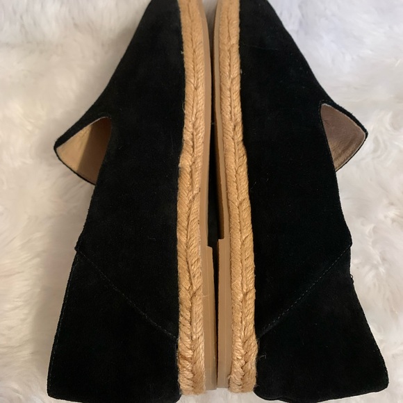 JACK ROGERS Audrey ladies suede almond toe black espadrilles Size 8.5 VV… - Picture 5 of 11